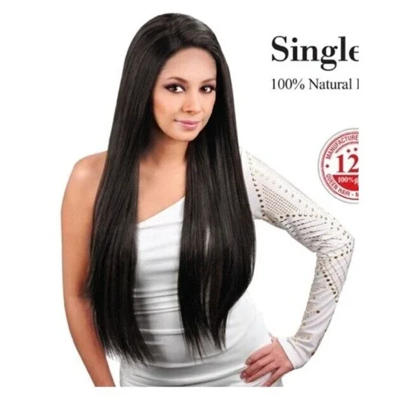 100% Human Hair Extensions Clip In Virgin Brazilian 18” 20A Grade Natural Black - Picture 1 of 6